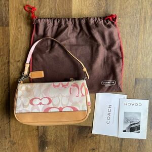 Coach Women's Tan and Pink Bag